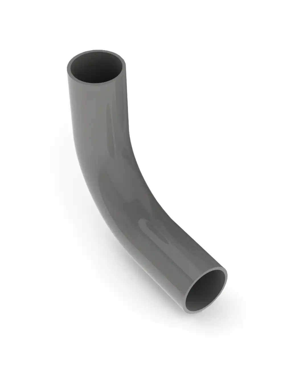 Curva Longa 90° Lisa Cinza Claro