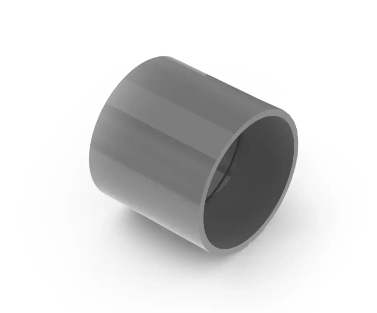 Luva Lisa com Divisória Cinza Claro