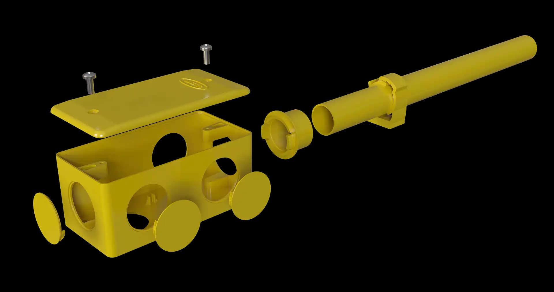 Eletroduto Masster Decor amarelo