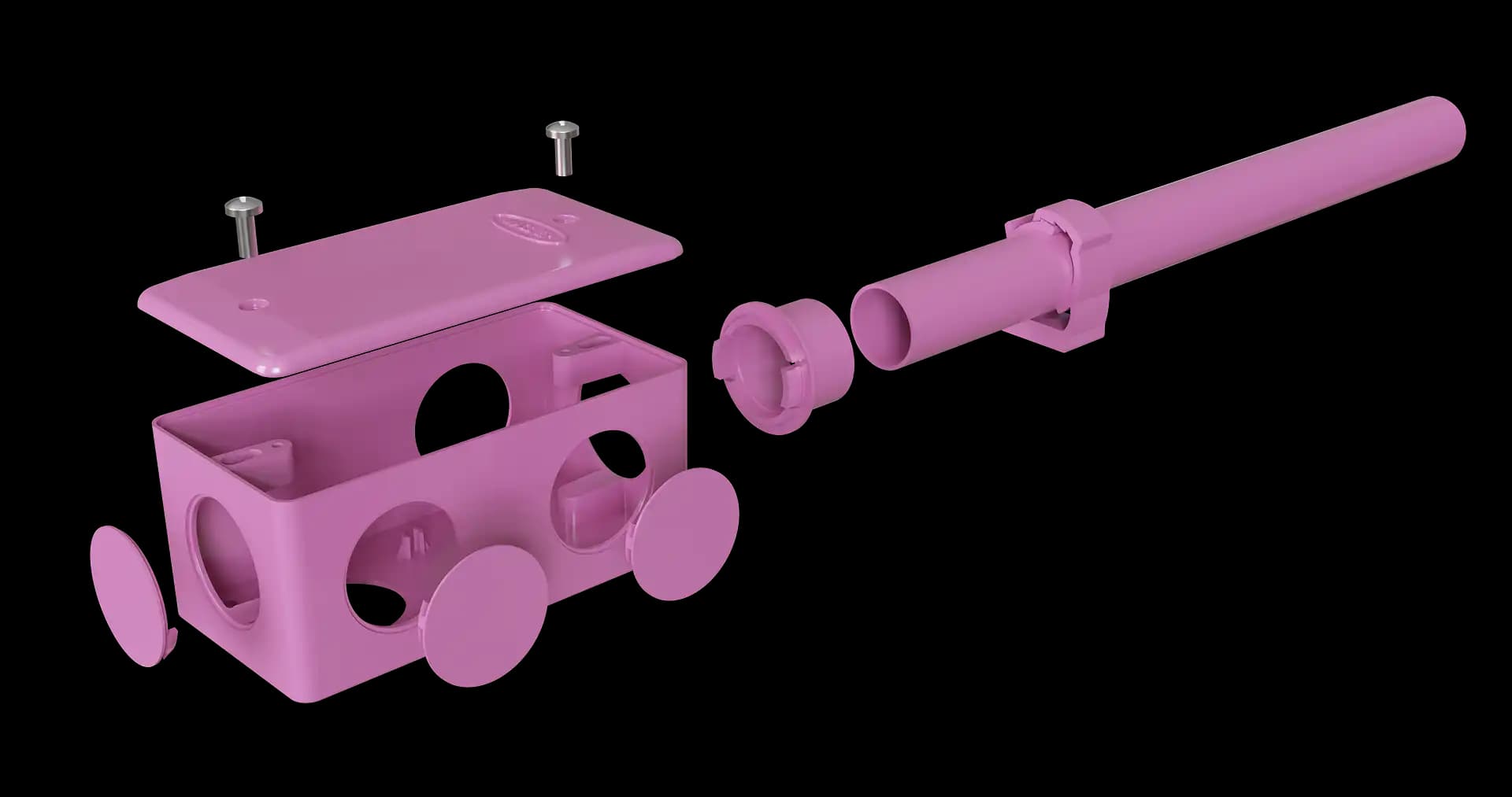 Eletroduto Masster Decor rosa bebê